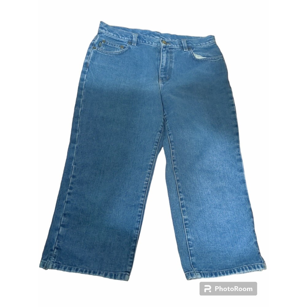 Vintage Lauren Jeans By Ralph Lauren Co Womens Capri Denim Blue Jeans Size 10